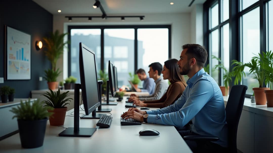 Professional developers collaborating